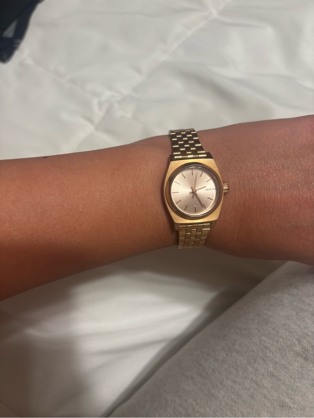 Nixon Small Gold Tone Bracelet Watch